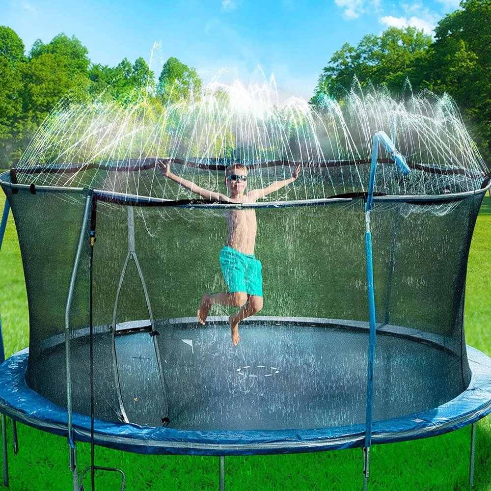 Bobor Trampoline Sprinkler for Outdoor Trampoline Backyard Water Park Sprinkler